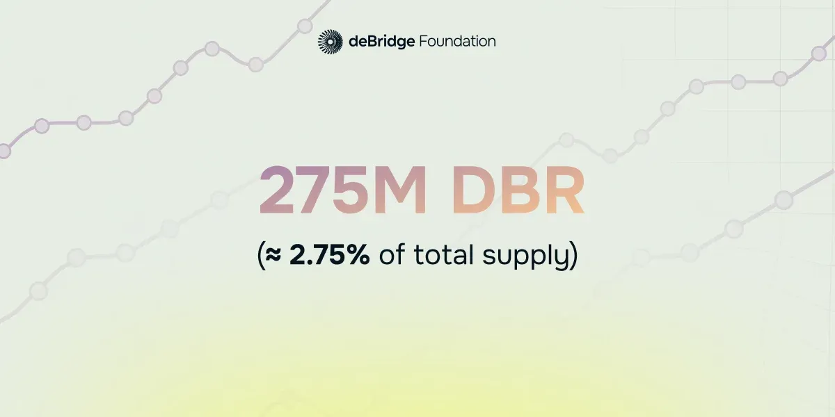 275M DBR accumulated by the deBridge Reserve